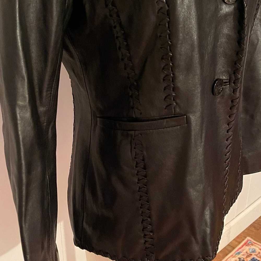 doncaster black leather jacket - image 5