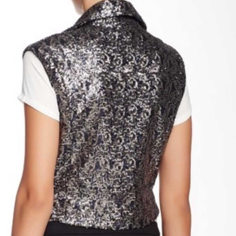 CATHERINE MALANDRINO Sequin MOTO VEST TOP - image 2