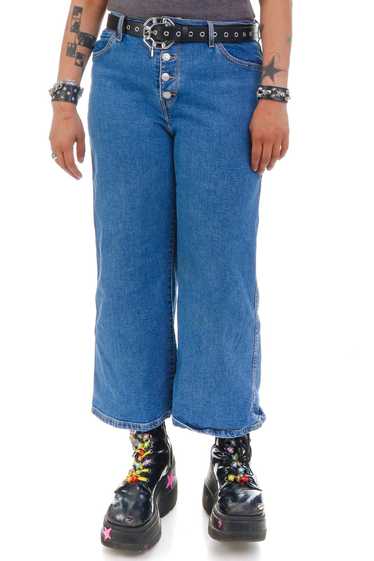 Vintage Y2K Levis Wide Leg Cropped Jeans - XL/2X
