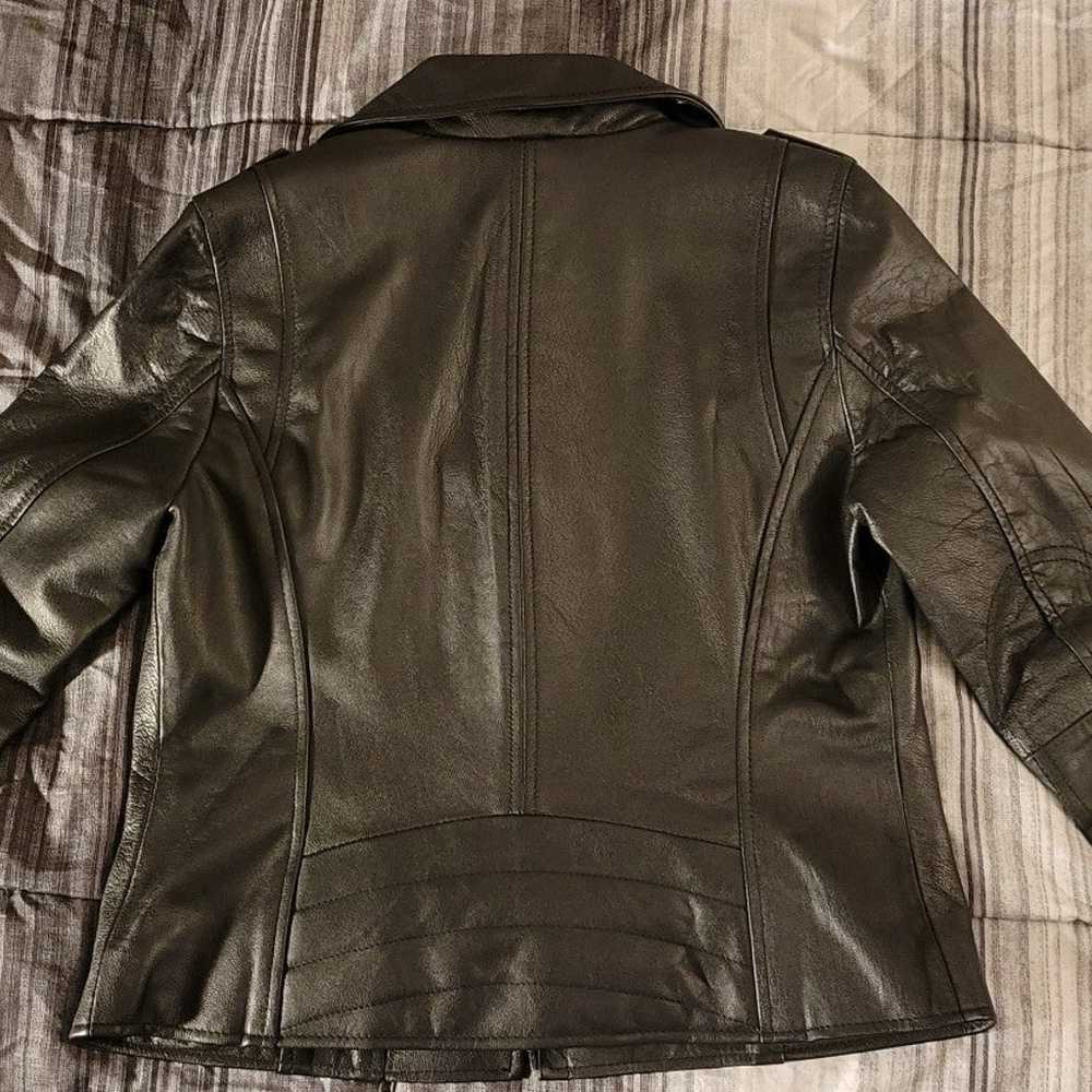 Women's Leather Biker Jacket - image 3
