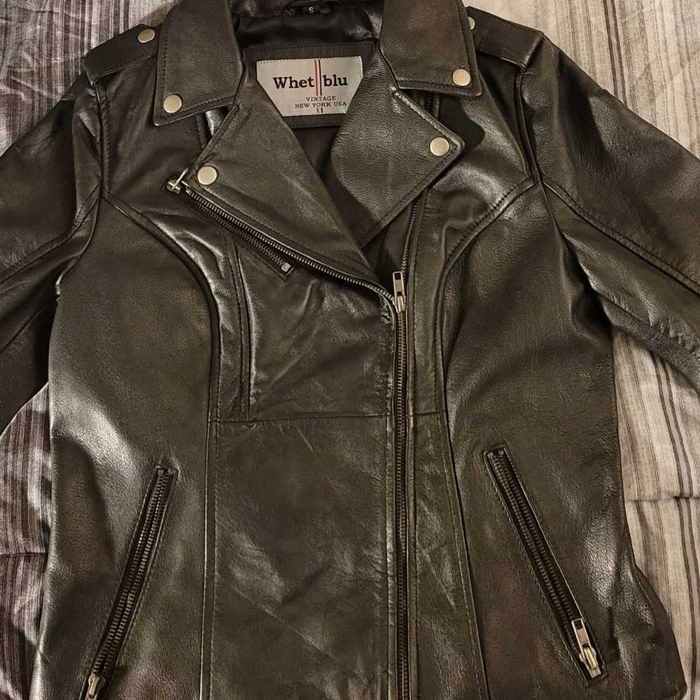 Women's Leather Biker Jacket - image 5