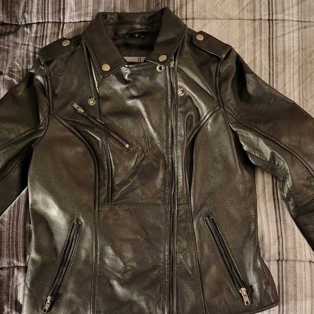 Women's Leather Biker Jacket - image 6