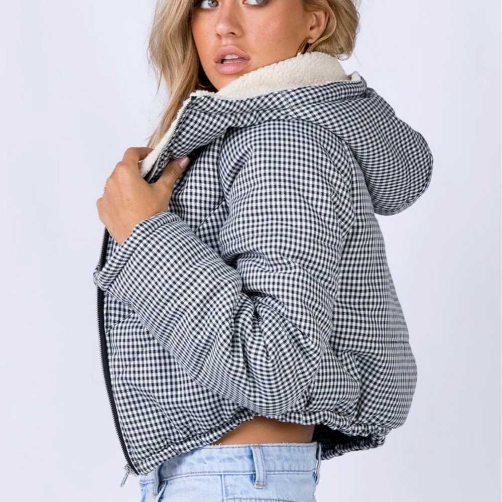 Houndstooth Cropped Puff Jacket XS/S - image 4