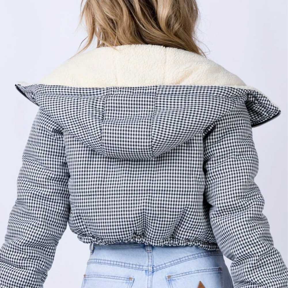 Houndstooth Cropped Puff Jacket XS/S - image 5