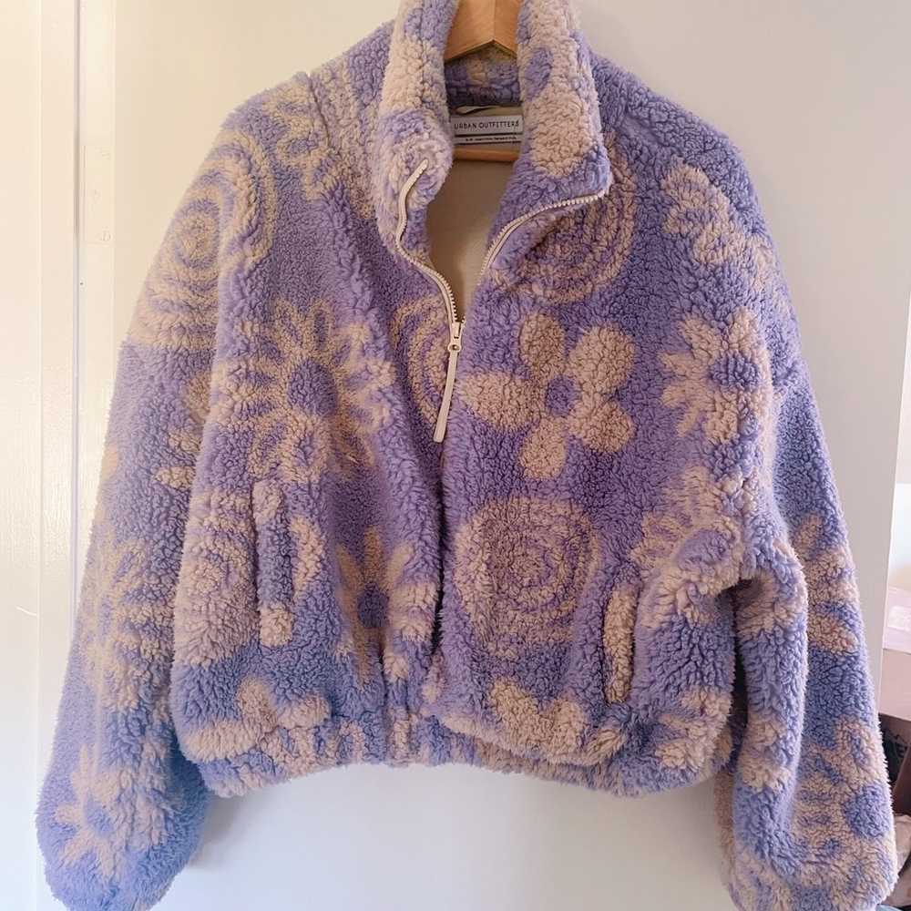 Urban Outfitters Olivia Purple Sherpa Coat - image 2