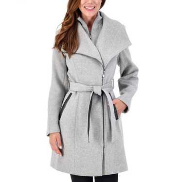 VINCE CAMUTO GRAY ASYMMETRICAL WOOL DOUB