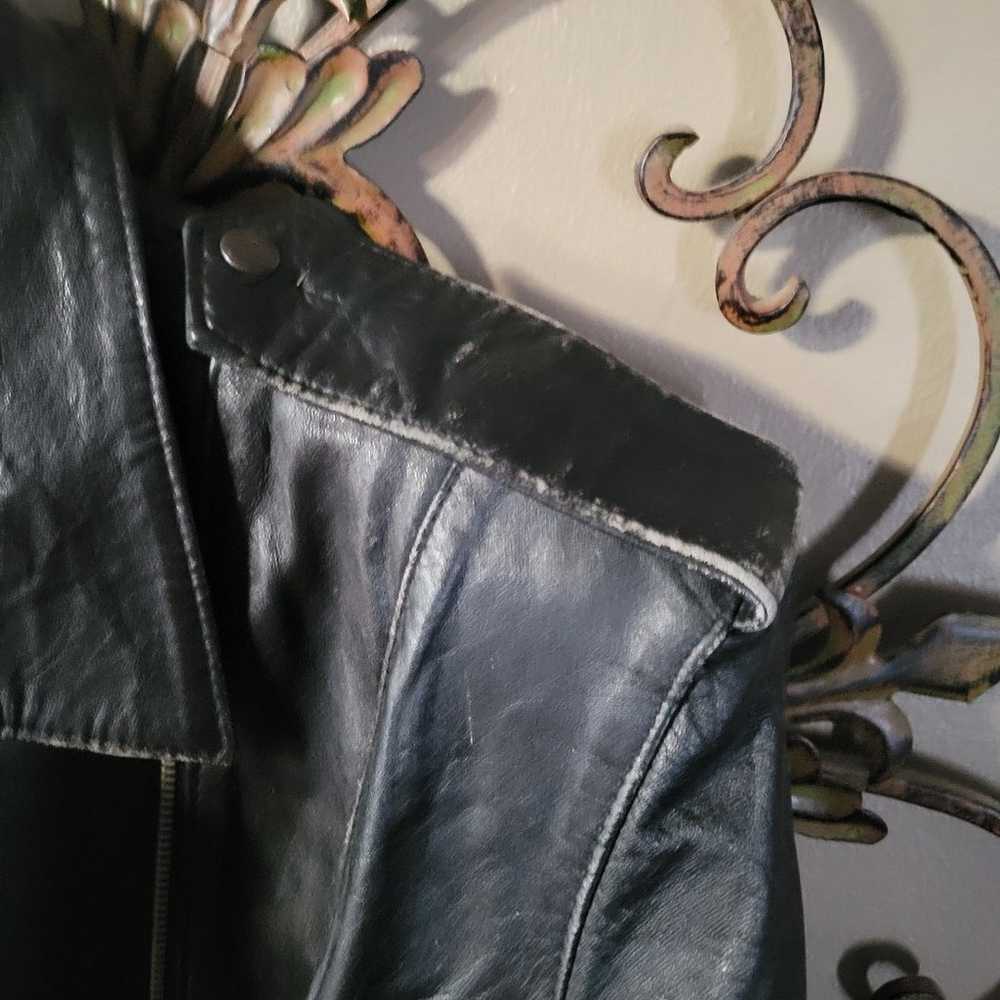 Vintage Leather Moto Jacket - image 3