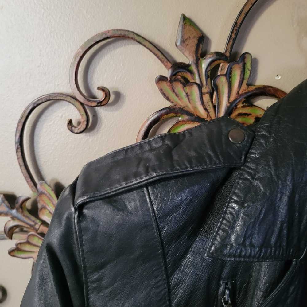 Vintage Leather Moto Jacket - image 6