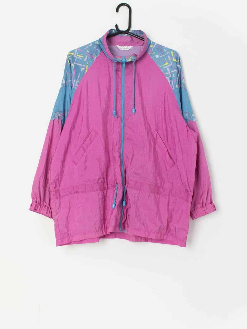 Vintage 80s St Michael sports jacket in pink and … - image 1