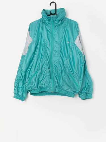 Vintage Etirel shell jacket in teal and silver – L