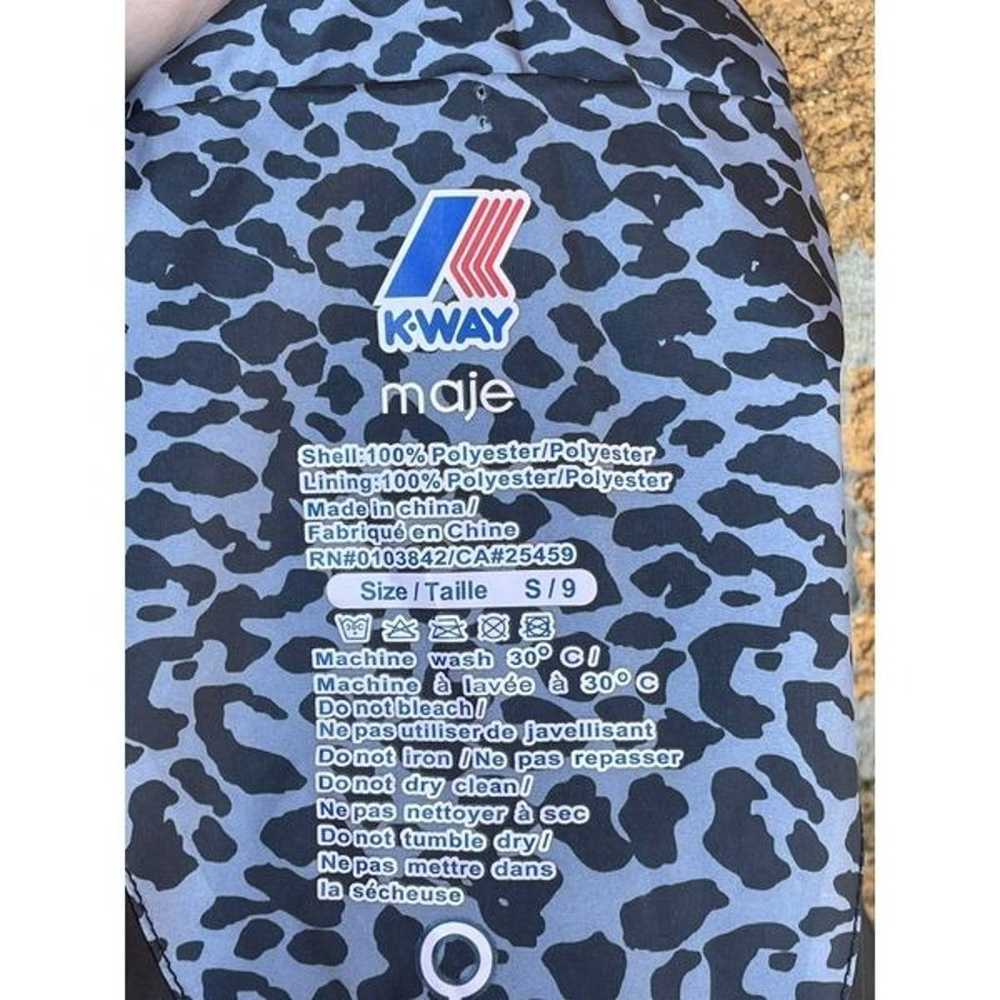 K-Way x Maje Limited Leopard Print Jacket raincoat - image 9