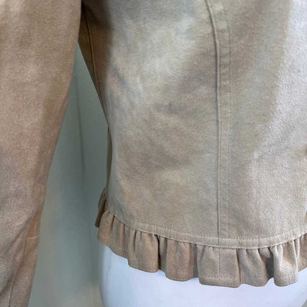 Vintage Abe Schrader Beige Suede Leather Jacket S… - image 5