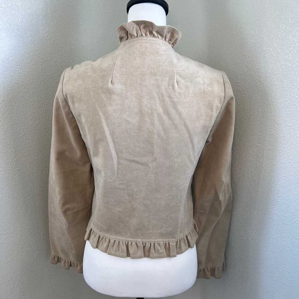 Vintage Abe Schrader Beige Suede Leather Jacket S… - image 7