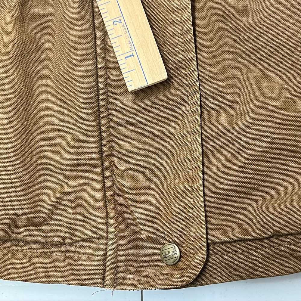 Vintage LL Bean Canvas Chore Coat P365 Fleece Lin… - image 6