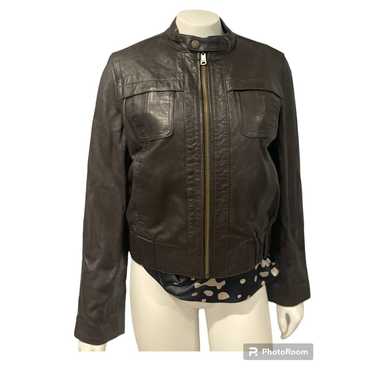 GAP black leather bomber jacket S - image 1
