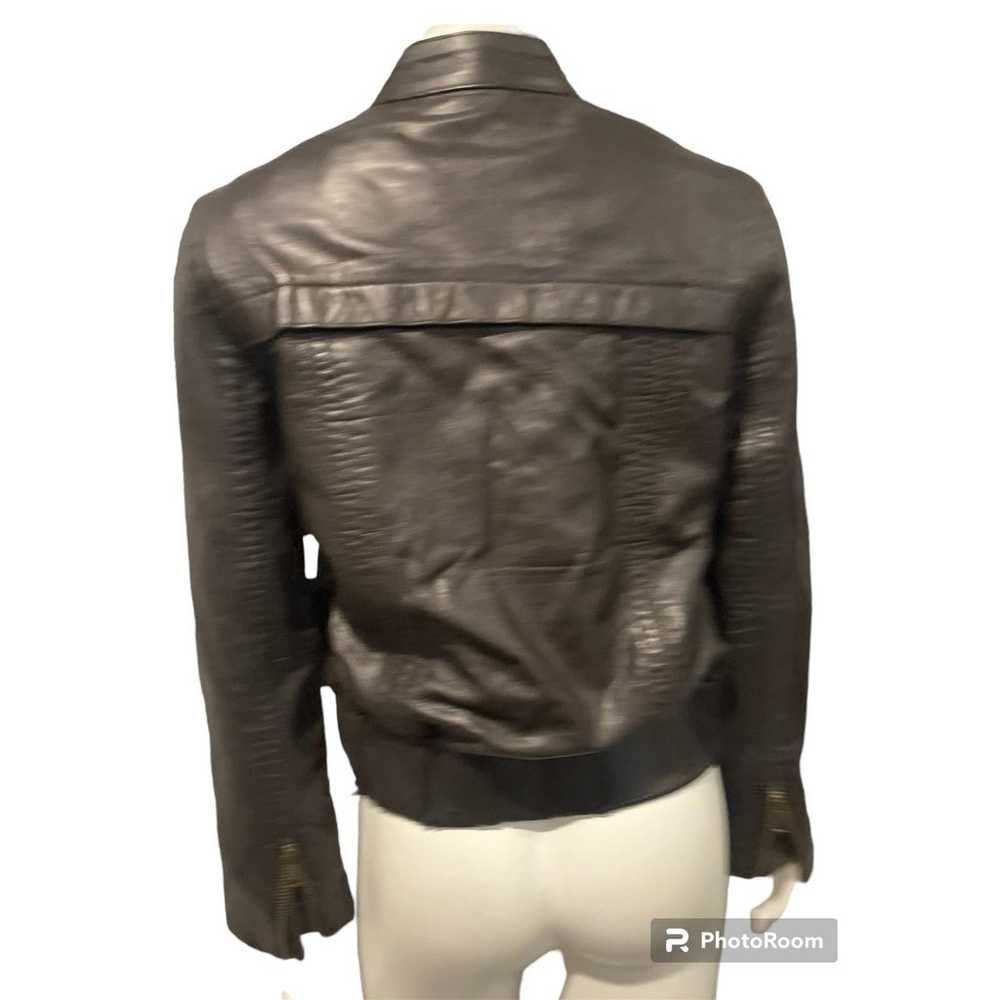 GAP black leather bomber jacket S - image 2