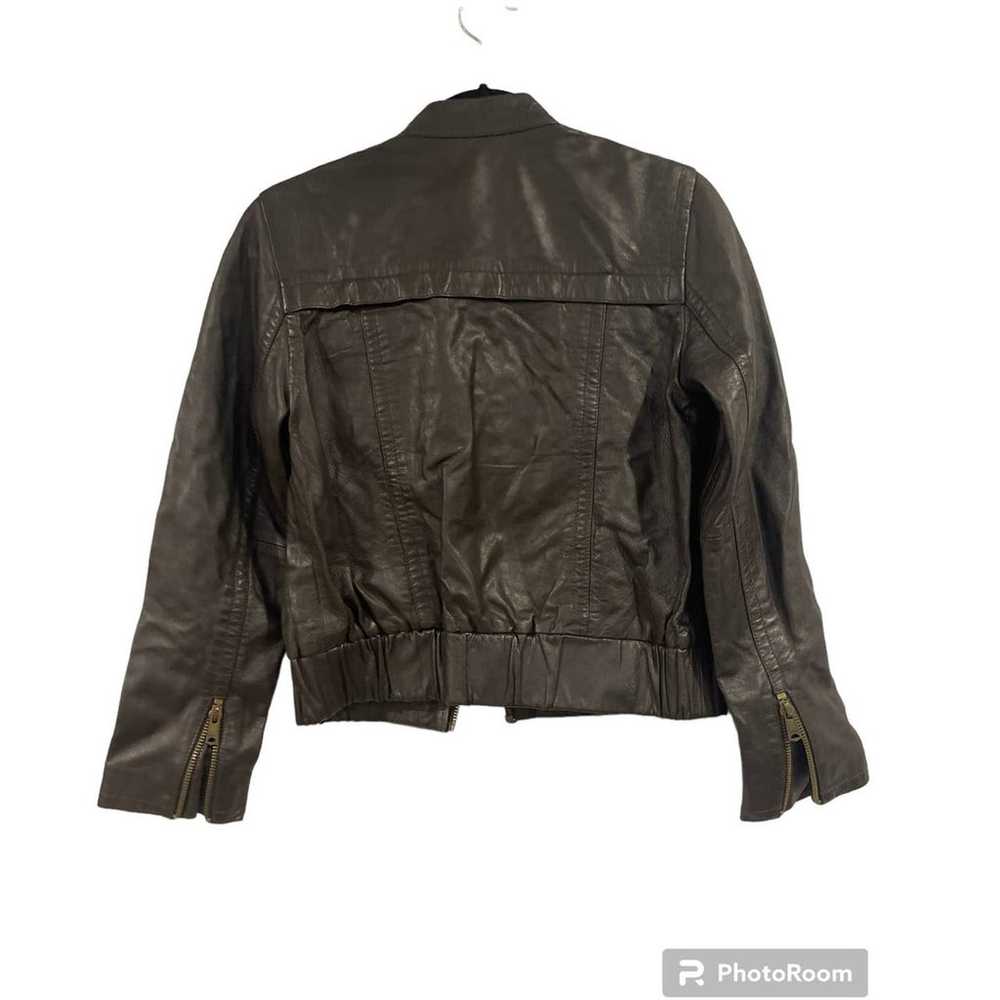 GAP black leather bomber jacket S - image 4