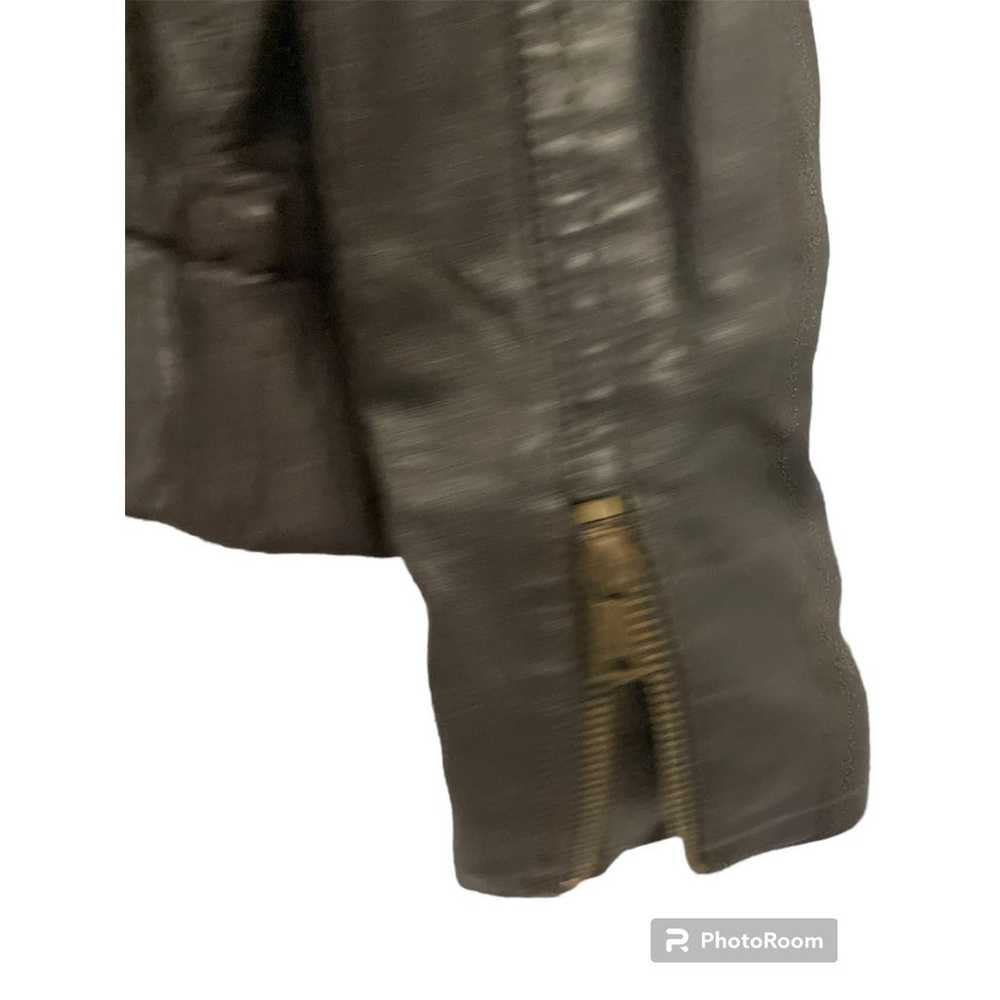 GAP black leather bomber jacket S - image 5