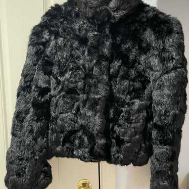 Vintage Dyed Rabbit Fur Jacket Womens Size Small … - image 1