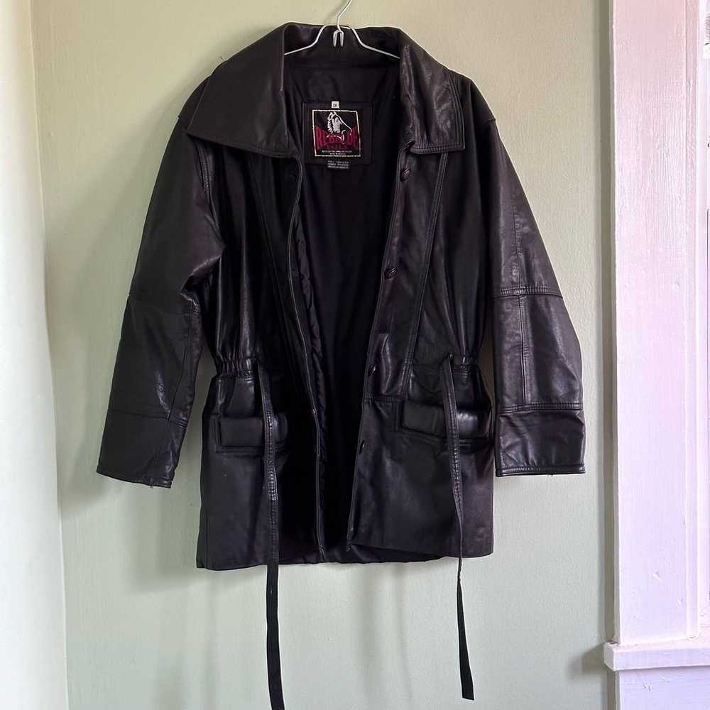 Vintage 80s/90s Black Leather Jacket size small - image 1