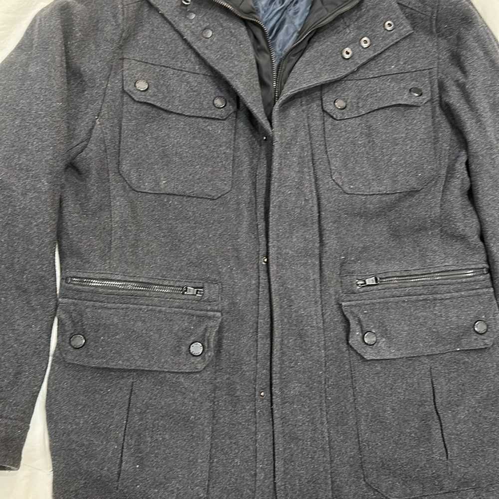 MICHAEL KORS Men's Dark Grey Wool 6 Pocket Coat - image 5