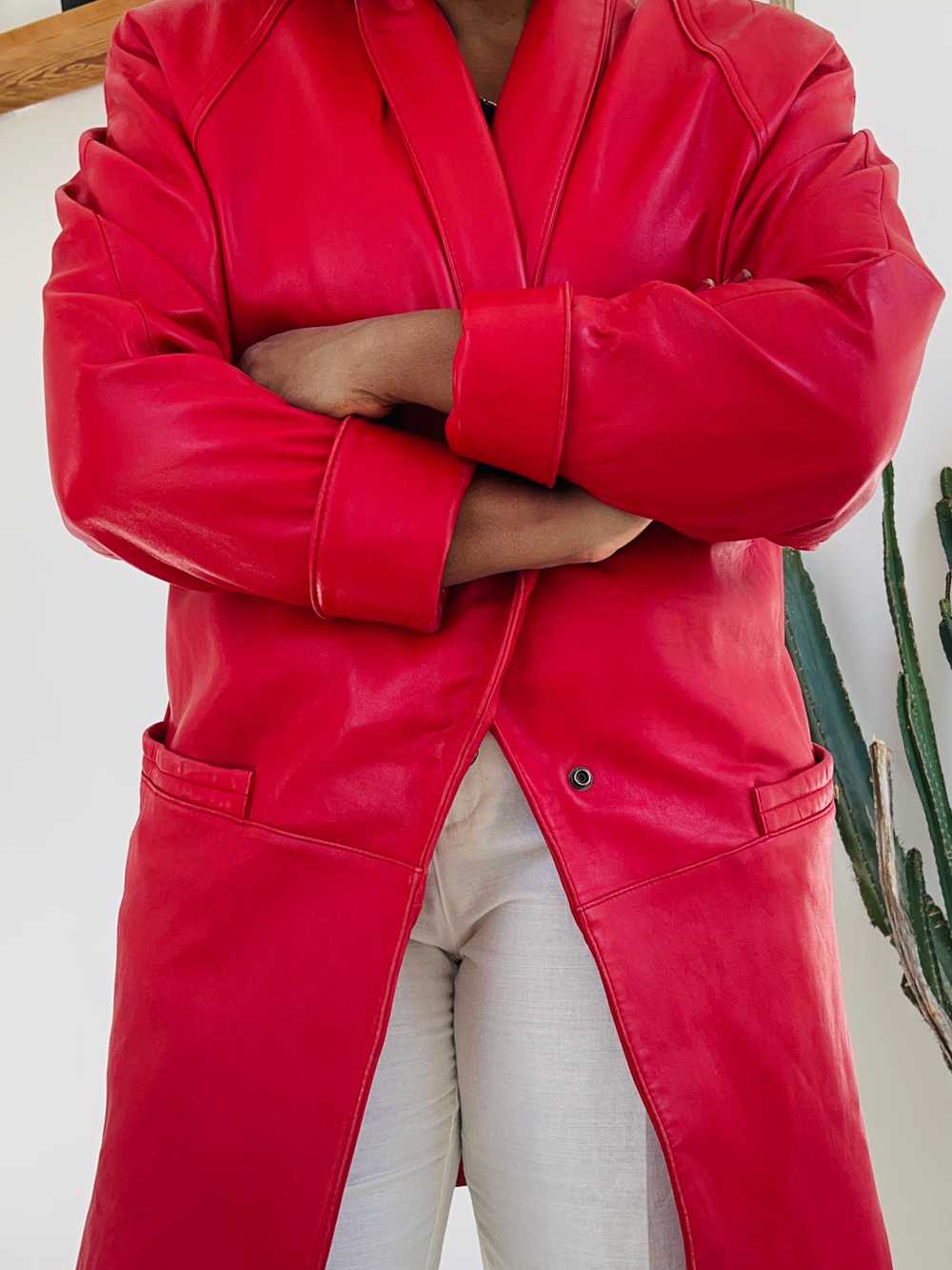 Red Leather Jacket - image 3