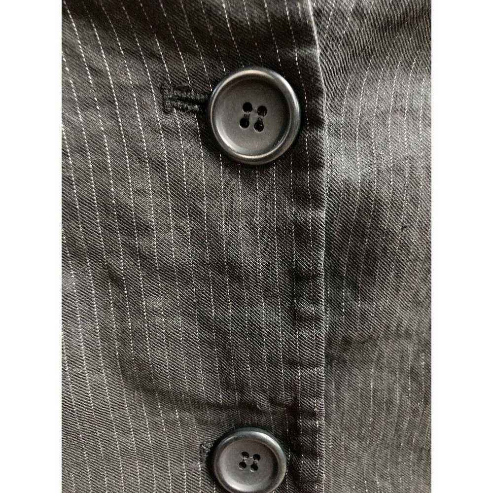 THEORY grey/black linen pinstripe blazer, 4 - image 3