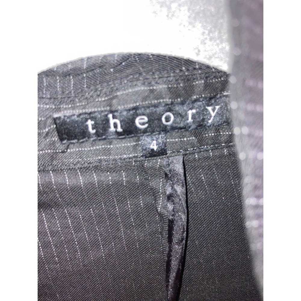 THEORY grey/black linen pinstripe blazer, 4 - image 4