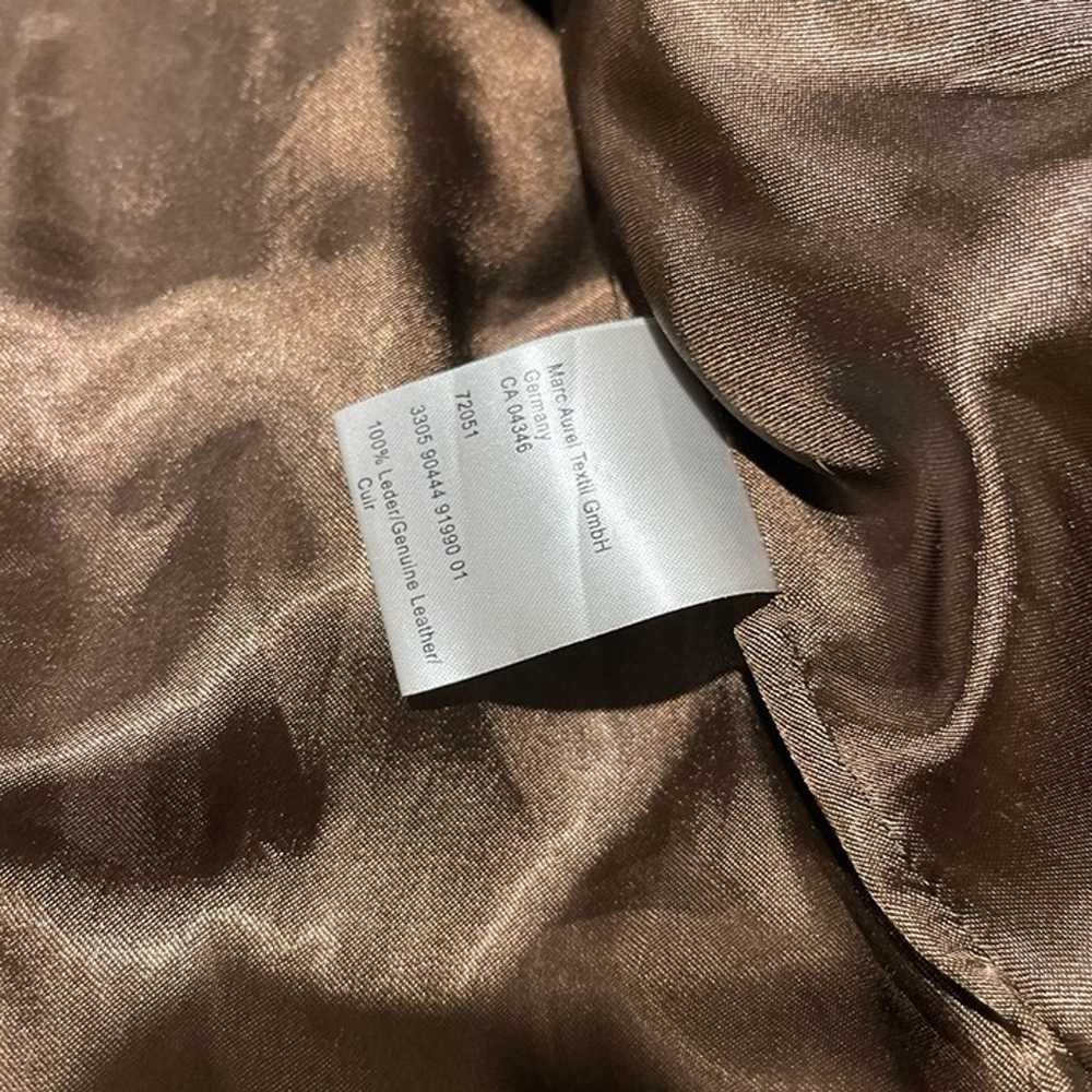 Marc aurel metallic genuine leather belted jacket - image 5