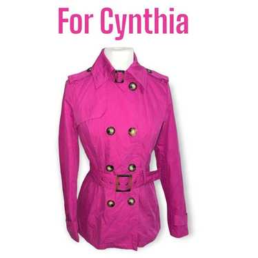 Winter Top For Cynthia Pink Magenta Button Coat L… - image 1