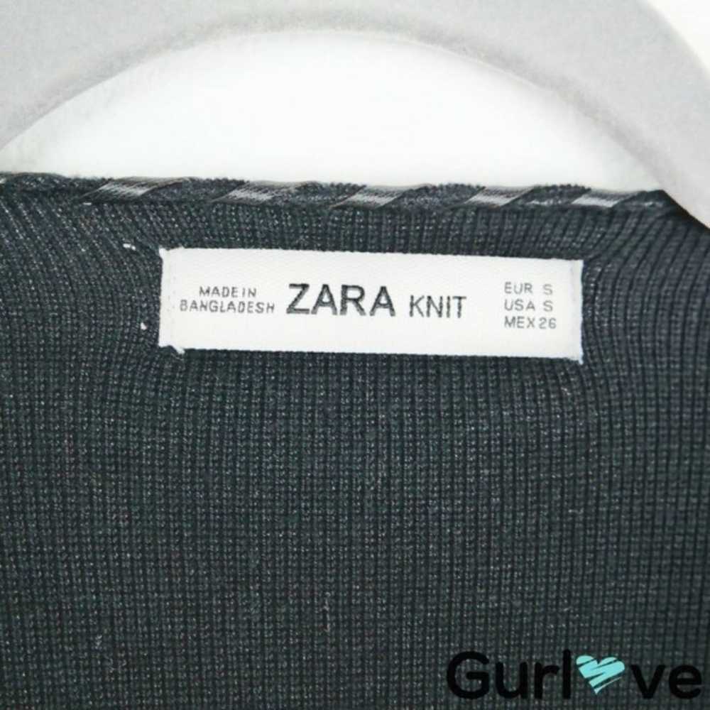 Zara Knit Black Fringes Jacket Sz S - image 4