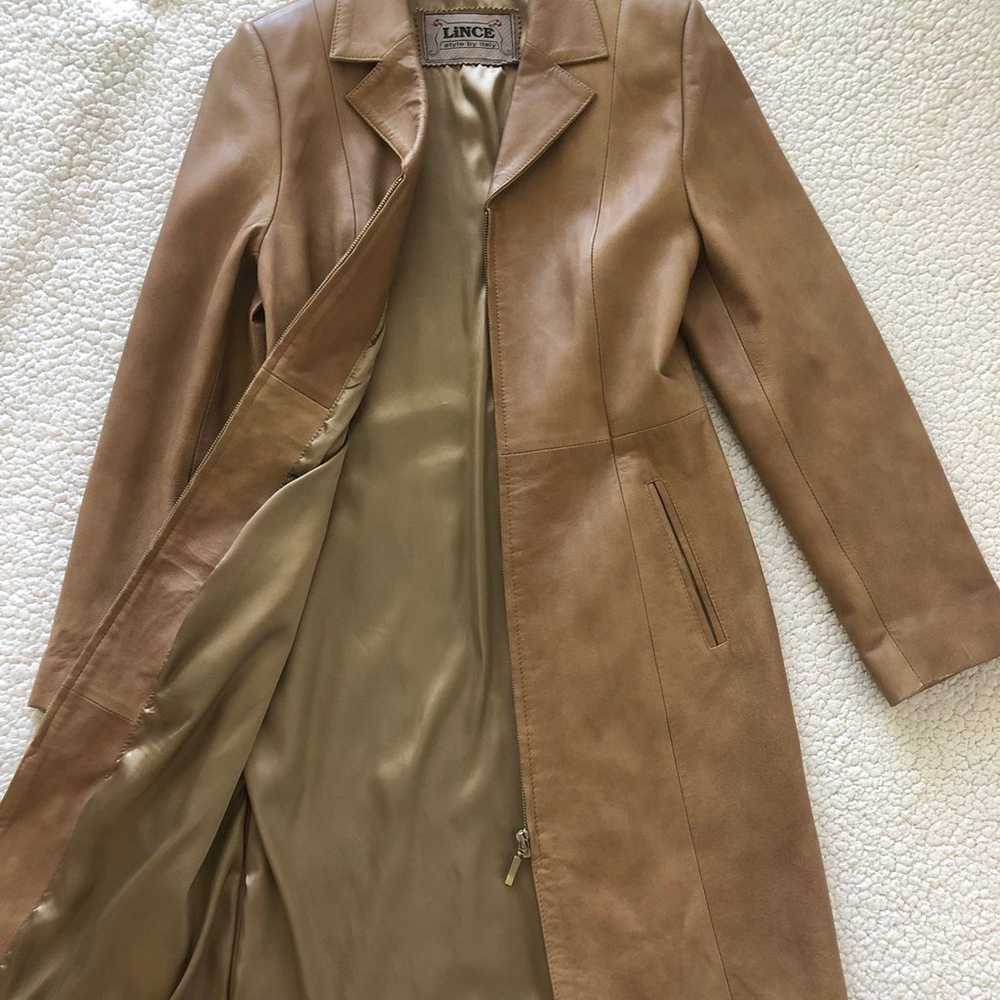 Leather trench coat - image 2