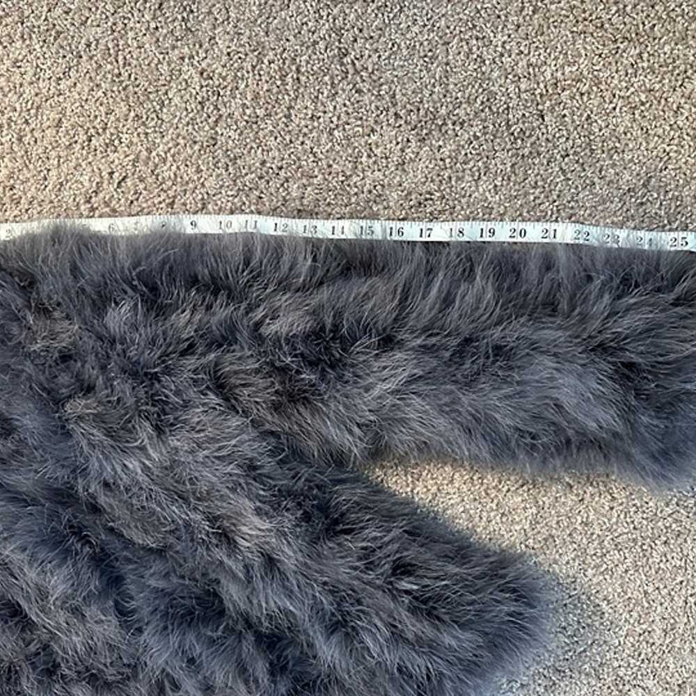 PelloBello Feather Jacket Grey Gray Size M - image 11