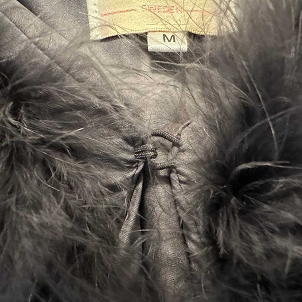 PelloBello Feather Jacket Grey Gray Size M - image 12