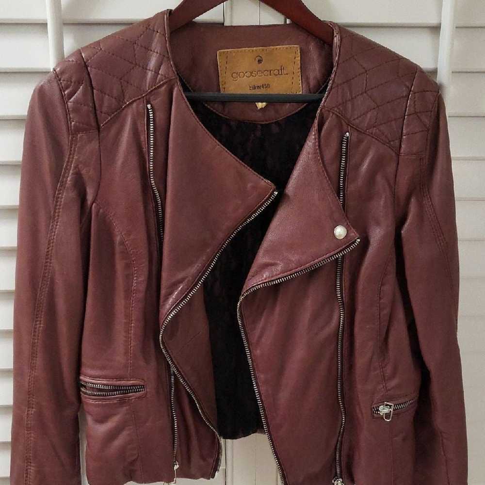 Goosecraft Leather Biker Jacket, women's M - image 1