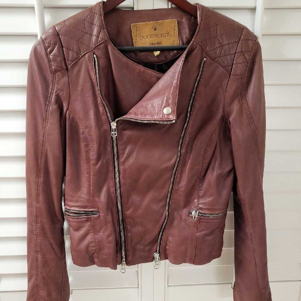 Goosecraft Leather Biker Jacket, women's M - image 2