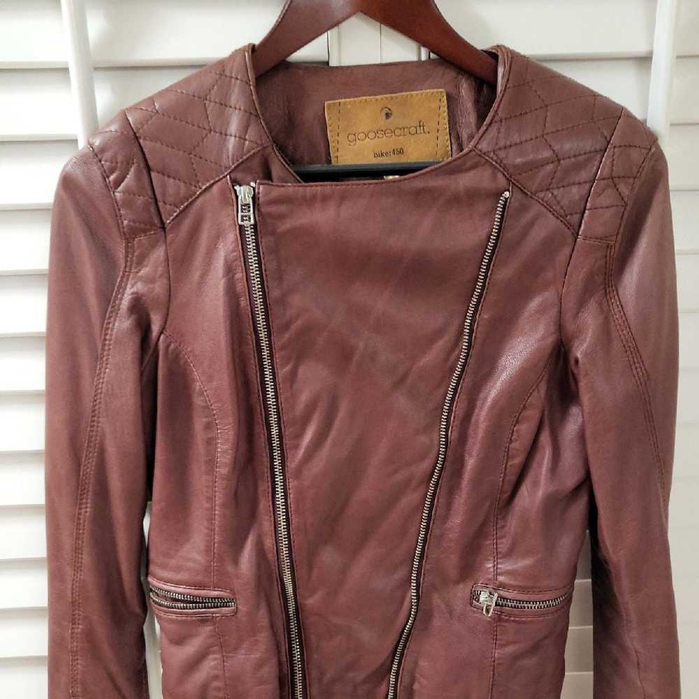 Goosecraft Leather Biker Jacket, women's M - image 3