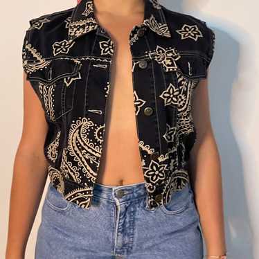 Moschino paisley cropped vest