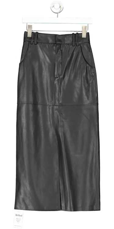 ZARA Black Leather Look Trousers UK XS - image 1