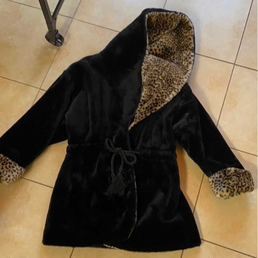 Gorgeous New black leopard fax jacket - image 11