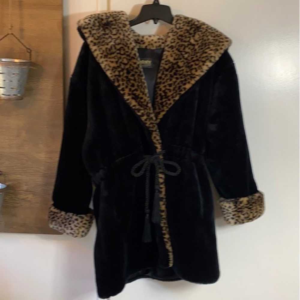 Gorgeous New black leopard fax jacket - image 3