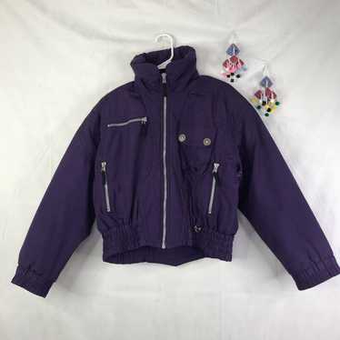 VINTAGE Obermeyer purple crop zip up bomber jacket - image 1