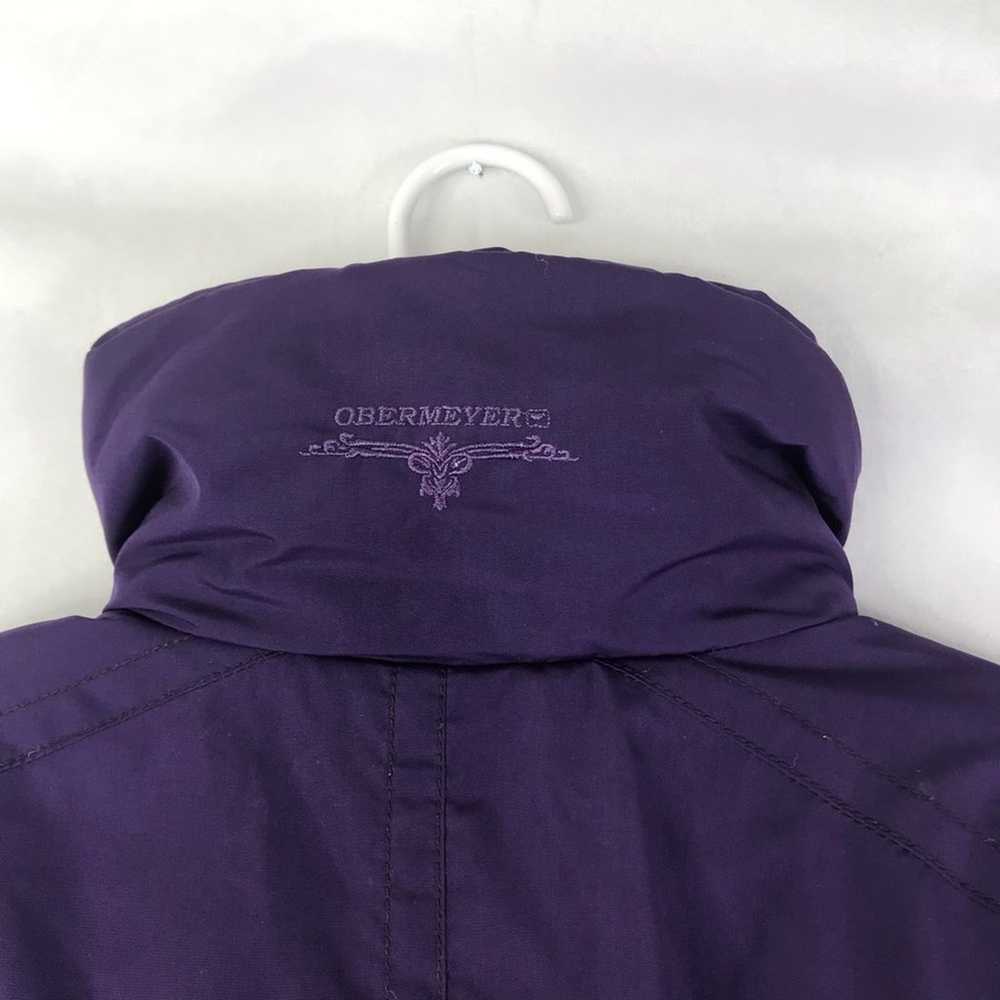 VINTAGE Obermeyer purple crop zip up bomber jacket - image 3