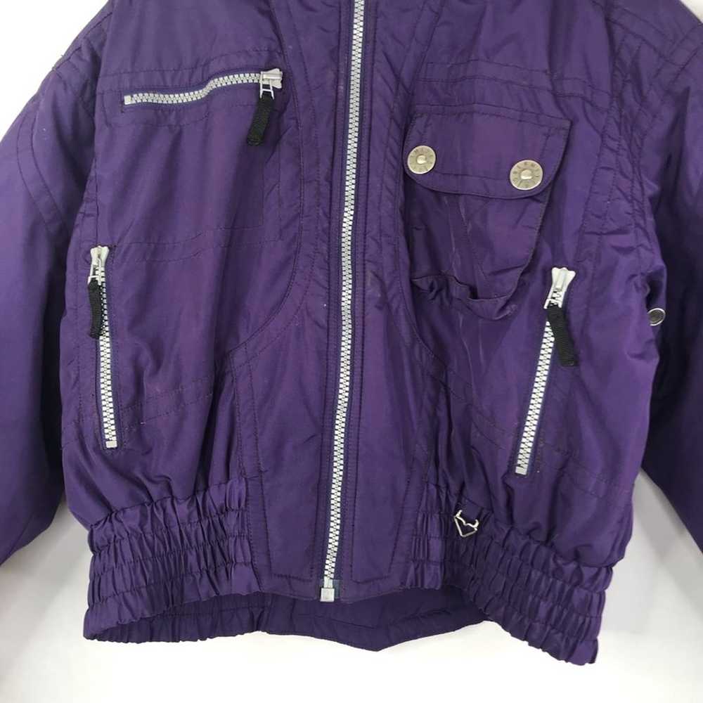 VINTAGE Obermeyer purple crop zip up bomber jacket - image 6