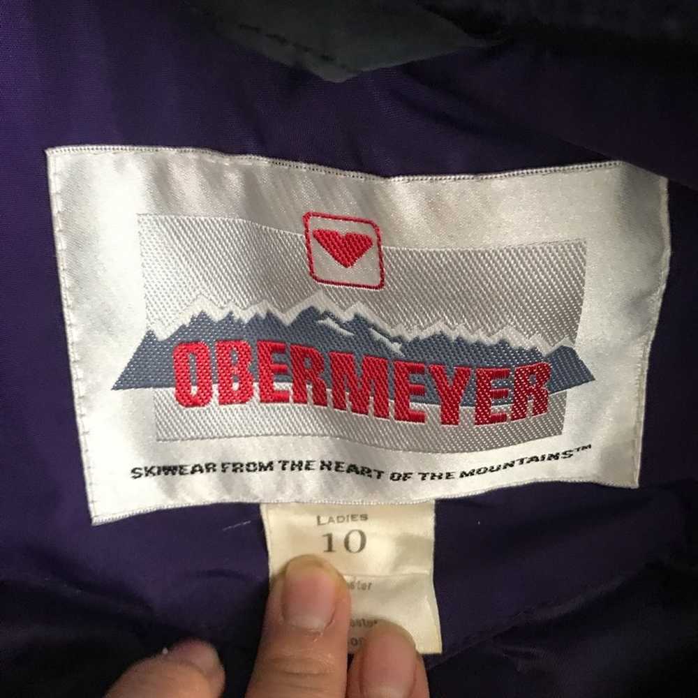 VINTAGE Obermeyer purple crop zip up bomber jacket - image 9