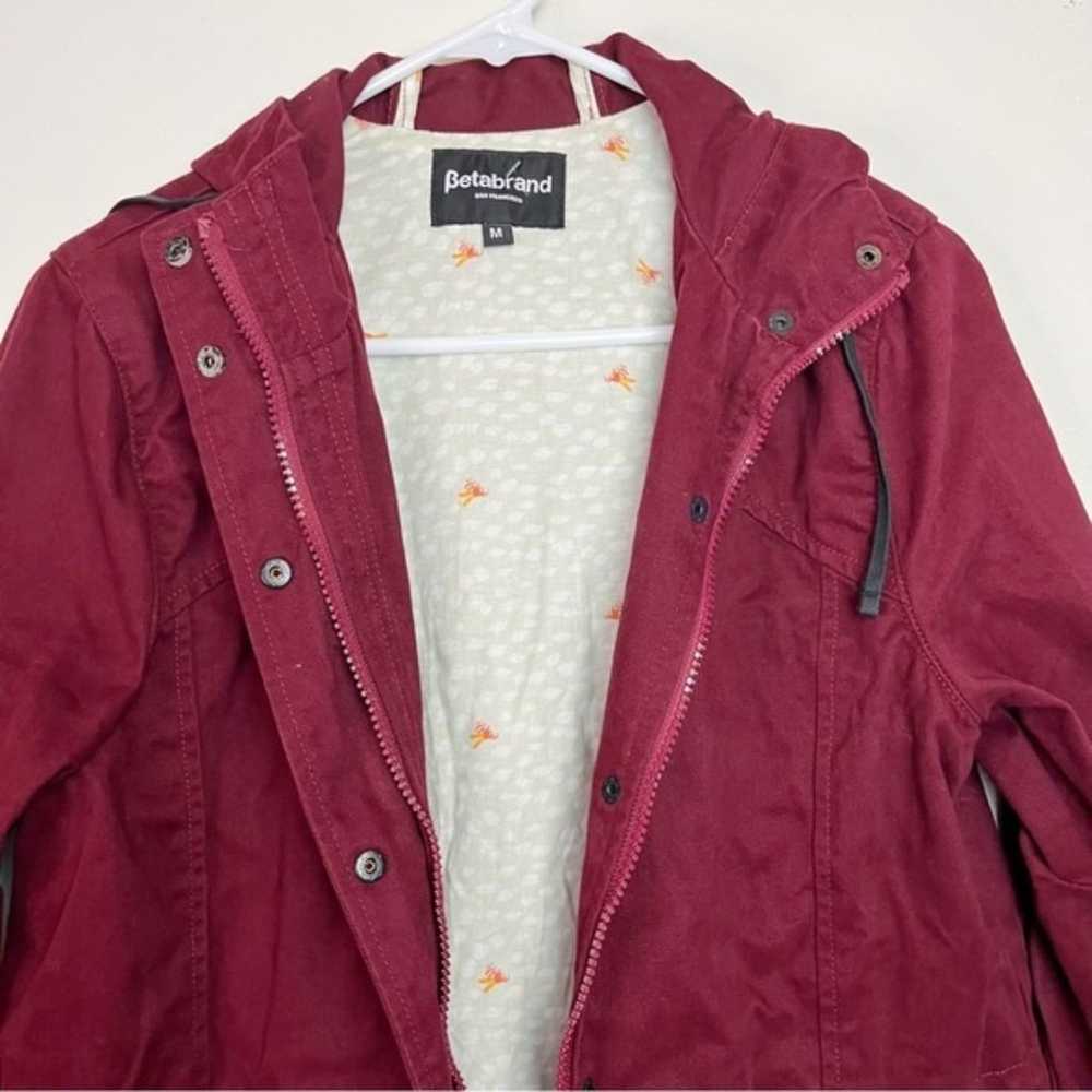 Betabrand Maroon Red Zip Up Field Jacket Size M W… - image 8