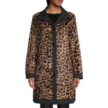 Jane Post Reversible Leopard-Print Faux Fur Town C