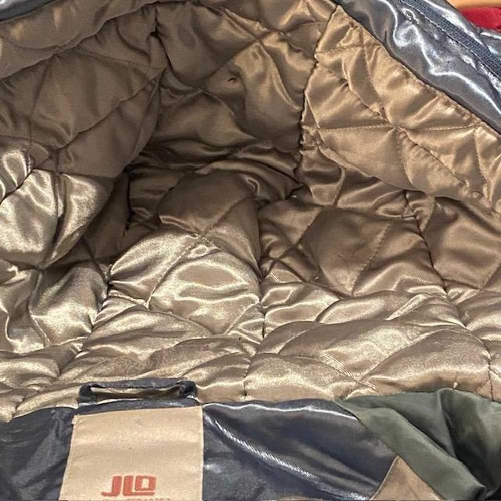Vintage Y2K JLO Metallic Ice Blue Puffer Jacket H… - image 6