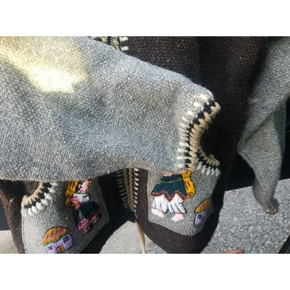 Inca Milma 100% Wool Gray Cardigan Sweater Folklo… - image 7