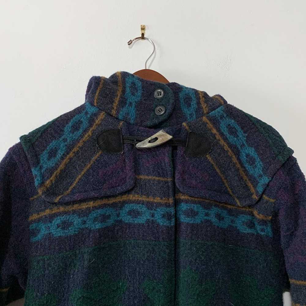 Vintage Woolrich Hooded Blanket Pea Coat Toggle C… - image 3
